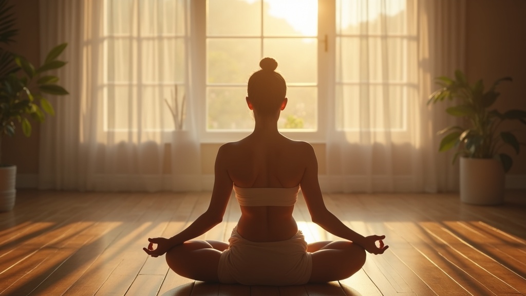 Pratique de la respiration 4-7-8 en position allongée avant le sommeil