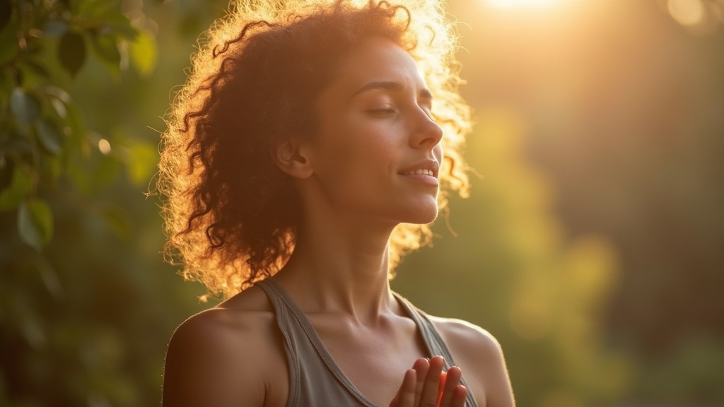Personne écoutant de la musique tout en pratiquant une respiration consciente